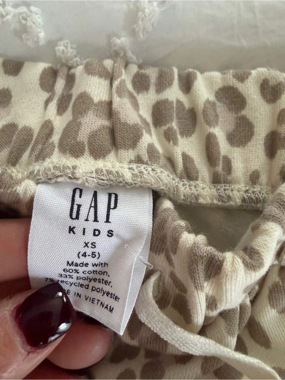 GAP Kids Neutral Leopard Print Joggers